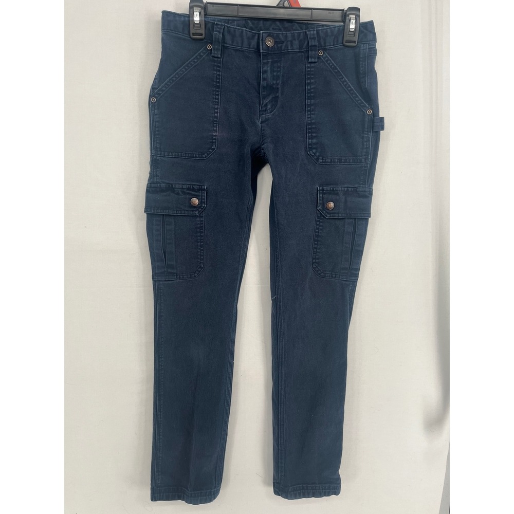 Duluth Trading Co Curvesetter Cargo Pants Navy Blue Utility Workwear Womens 4x31